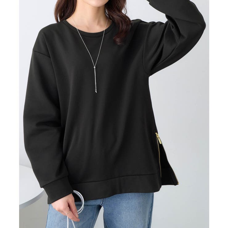 サイドジップあったか裏起毛プルオーバー | alotta | 詳細画像16 