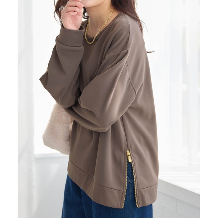 サイドジップあったか裏起毛プルオーバー | alotta | 詳細画像17 