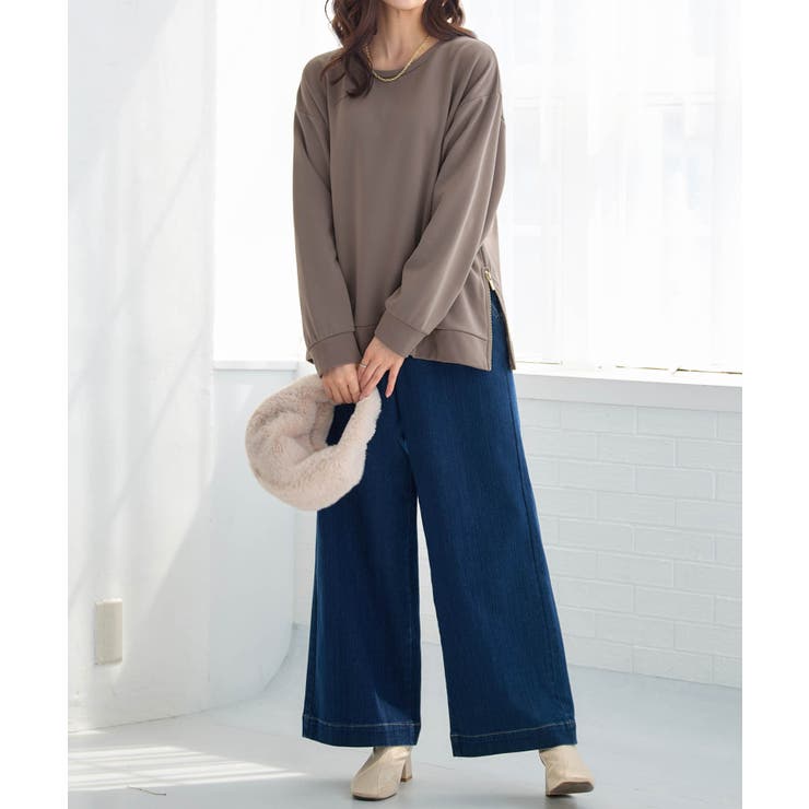 サイドジップあったか裏起毛プルオーバー | alotta | 詳細画像18 