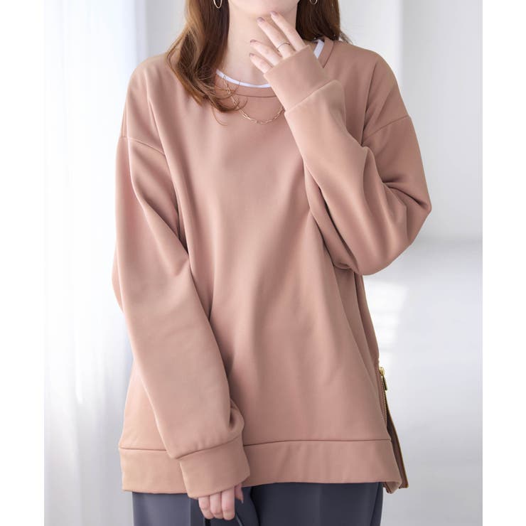 サイドジップあったか裏起毛プルオーバー | alotta | 詳細画像30 