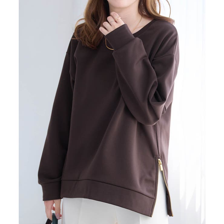 サイドジップあったか裏起毛プルオーバー | alotta | 詳細画像5 