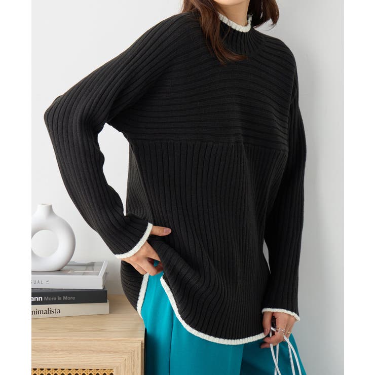 リブ切替ニットプルオーバー | alotta | 詳細画像13 