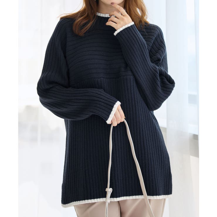 リブ切替ニットプルオーバー | alotta | 詳細画像18 