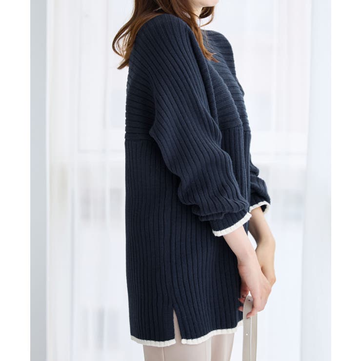 リブ切替ニットプルオーバー | alotta | 詳細画像19 