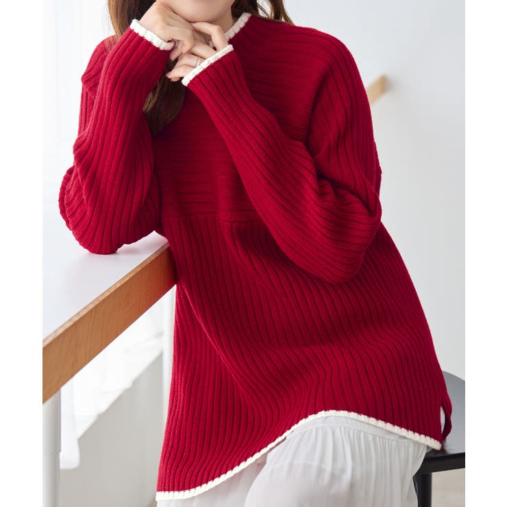 リブ切替ニットプルオーバー | alotta | 詳細画像21 