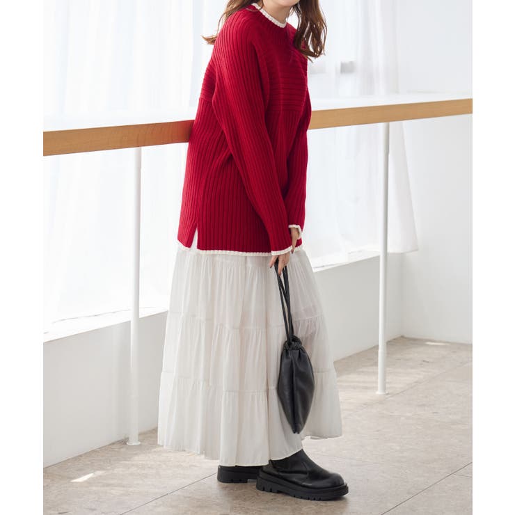 リブ切替ニットプルオーバー | alotta | 詳細画像25 