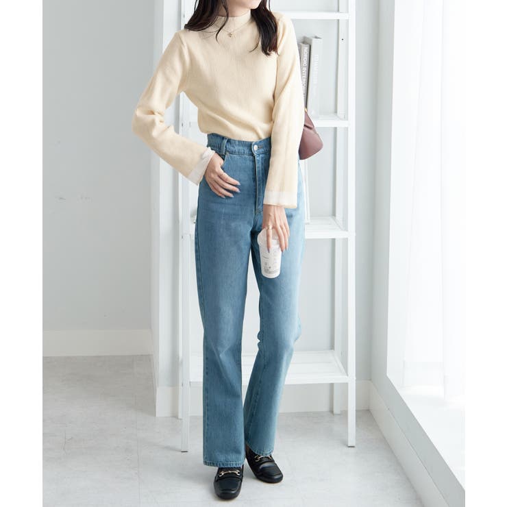 袖シアー切替ニットプルオーバー | alotta | 詳細画像14 