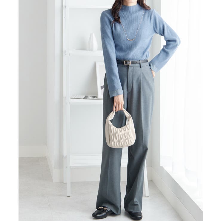 袖シアー切替ニットプルオーバー | alotta | 詳細画像33 