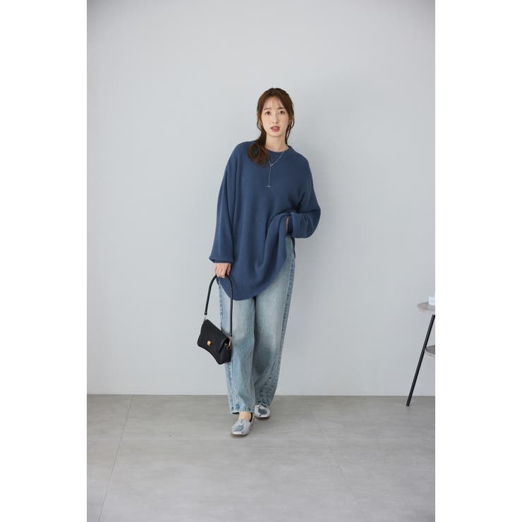 ふんわり裾ラウンドゆるニットチュニック | alotta | 詳細画像12 