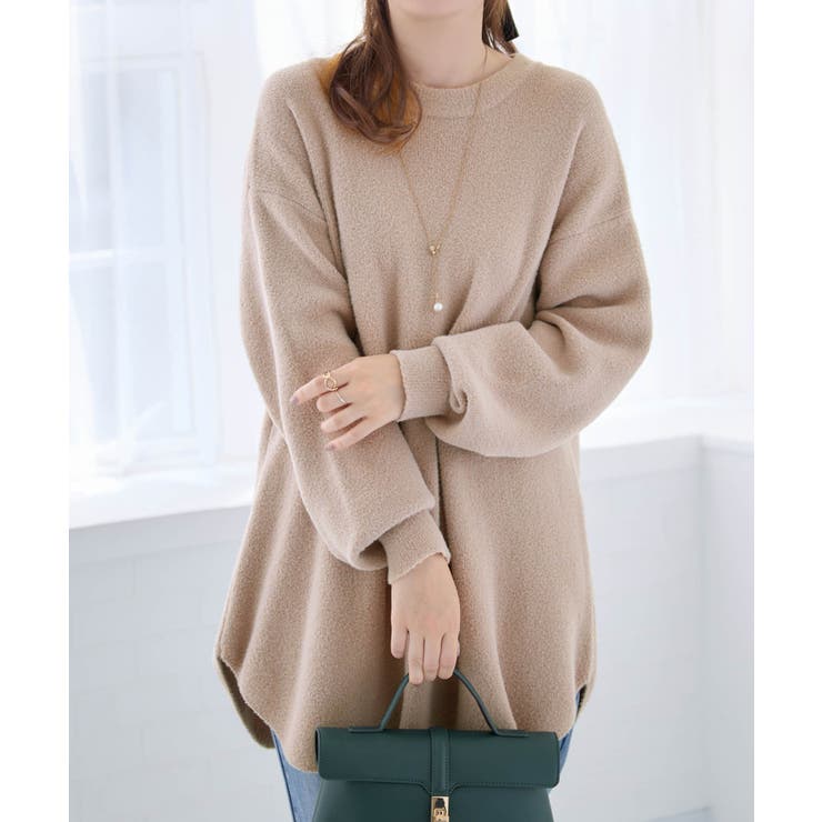 ふんわり裾ラウンドゆるニットチュニック | alotta | 詳細画像21