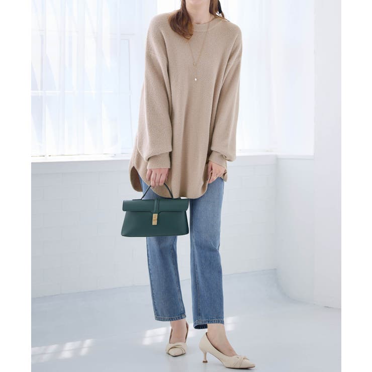 ふんわり裾ラウンドゆるニットチュニック | alotta | 詳細画像24