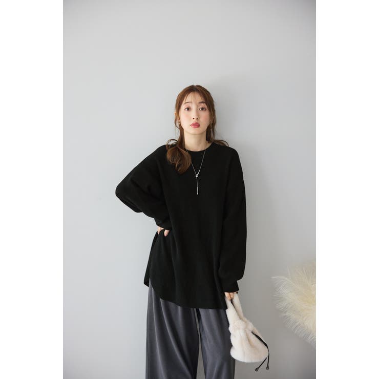 ふんわり裾ラウンドゆるニットチュニック | alotta | 詳細画像26 