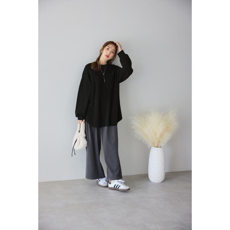 ふんわり裾ラウンドゆるニットチュニック | alotta | 詳細画像27 