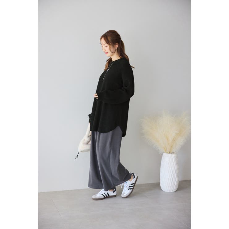 ふんわり裾ラウンドゆるニットチュニック | alotta | 詳細画像29 