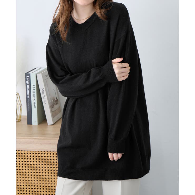 ゆるニットＶネックチュニック | alotta | 詳細画像12 