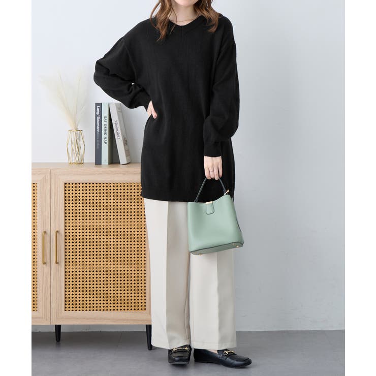 ゆるニットＶネックチュニック | alotta | 詳細画像13 