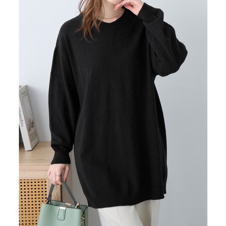 ゆるニットＶネックチュニック | alotta | 詳細画像15 