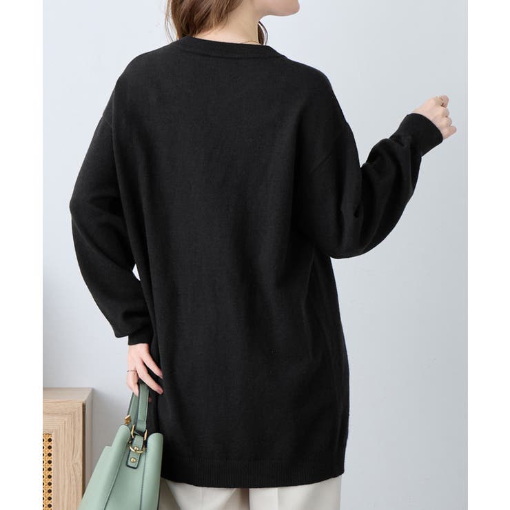 ゆるニットＶネックチュニック | alotta | 詳細画像16 