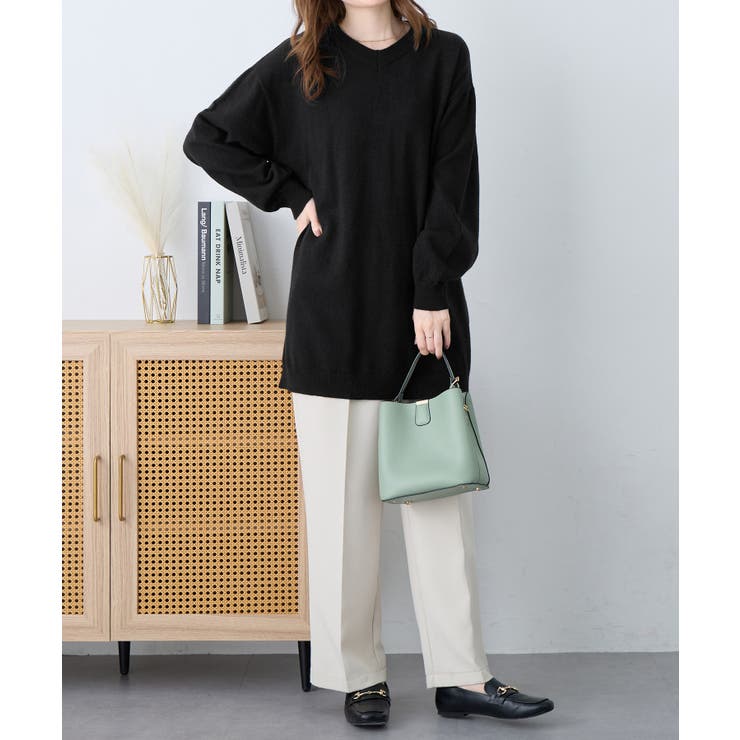 ゆるニットＶネックチュニック | alotta | 詳細画像17 