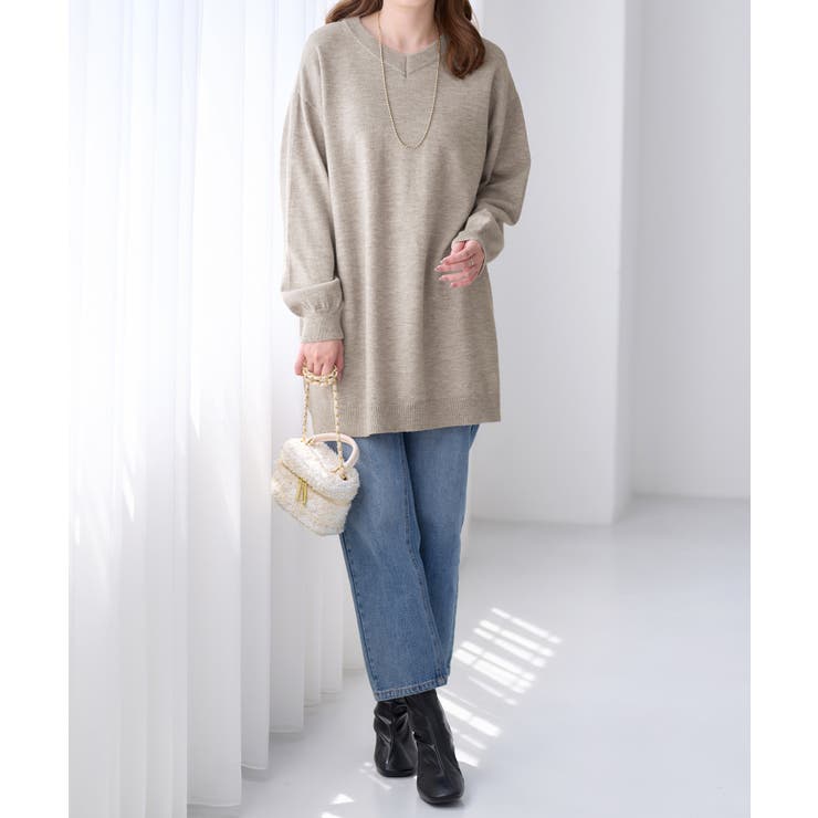 ゆるニットＶネックチュニック | alotta | 詳細画像20 