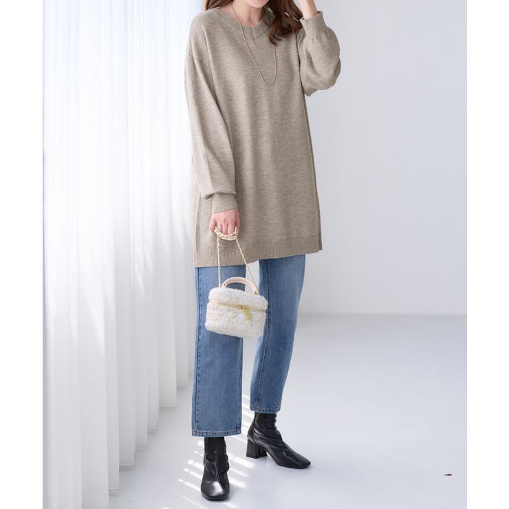 ゆるニットＶネックチュニック | alotta | 詳細画像21 