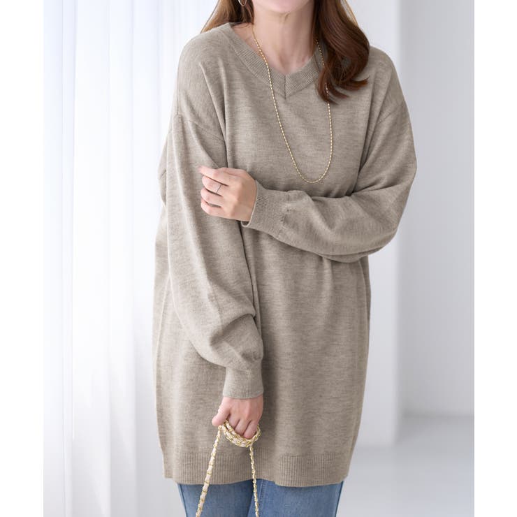 ゆるニットＶネックチュニック | alotta | 詳細画像22 