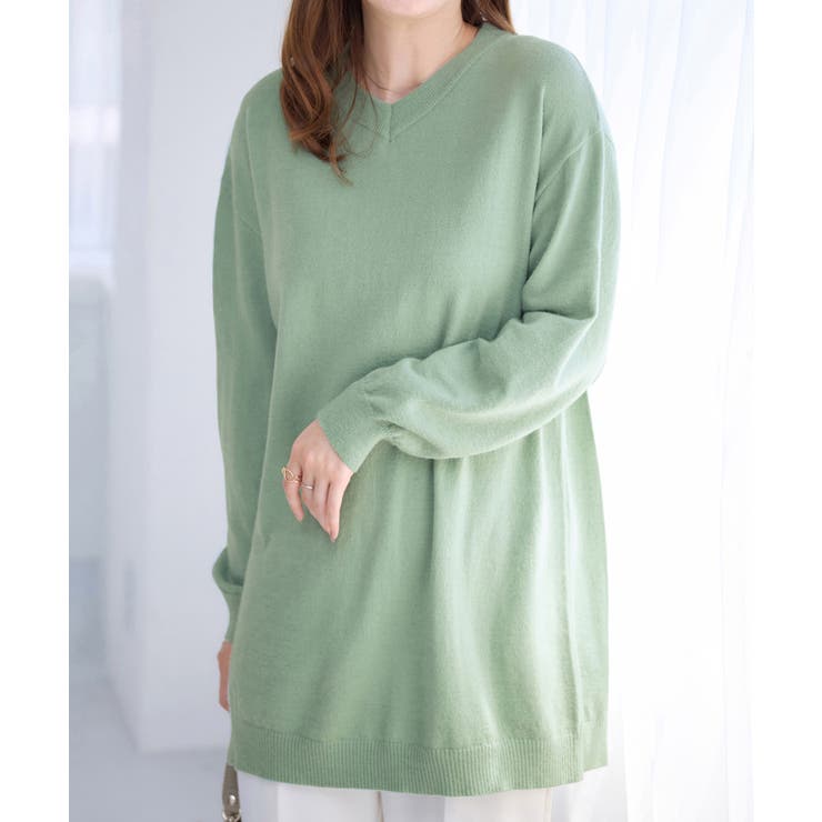 ゆるニットＶネックチュニック | alotta | 詳細画像23 