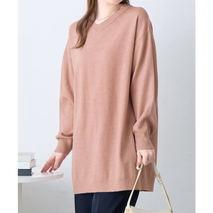 ゆるニットＶネックチュニック | alotta | 詳細画像6 