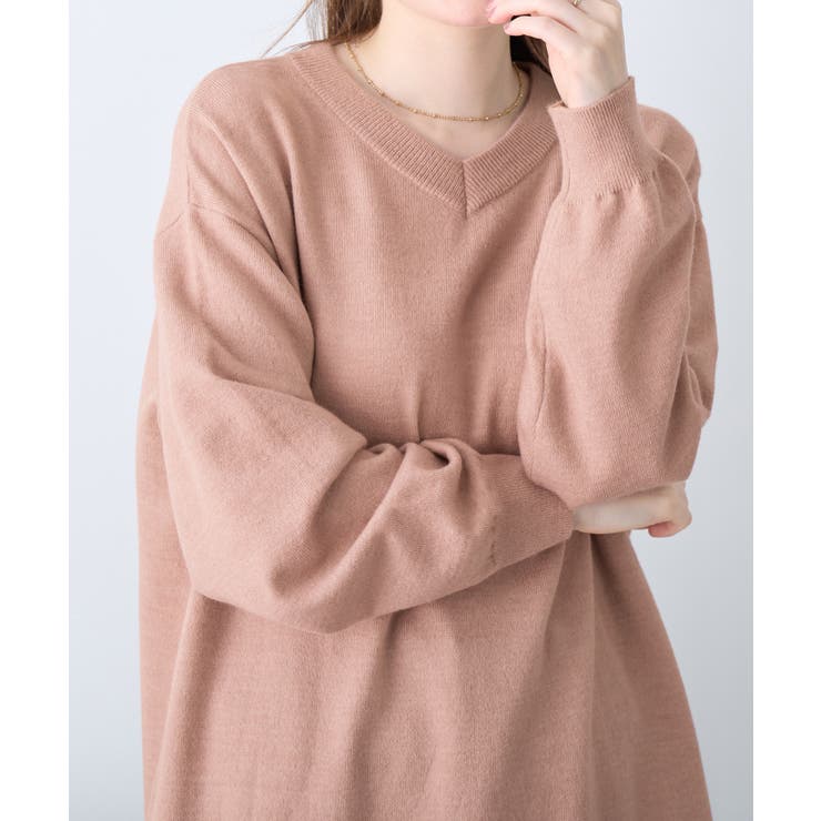 ゆるニットＶネックチュニック | alotta | 詳細画像7 