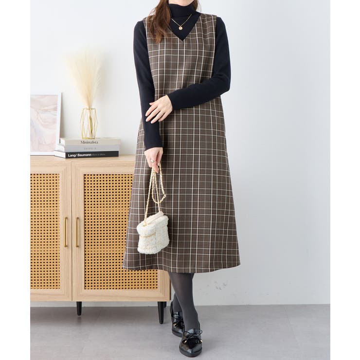 Ｖネックジャンパースカート | alotta | 詳細画像3 