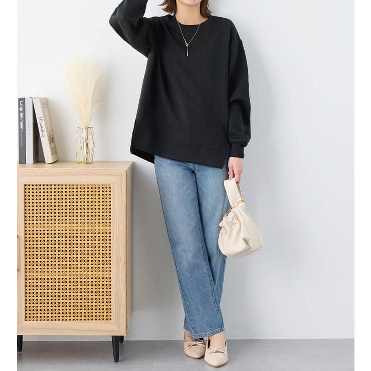 すっきり見え花柄ジャガードチュニック | Viola e Viola | 詳細画像7 