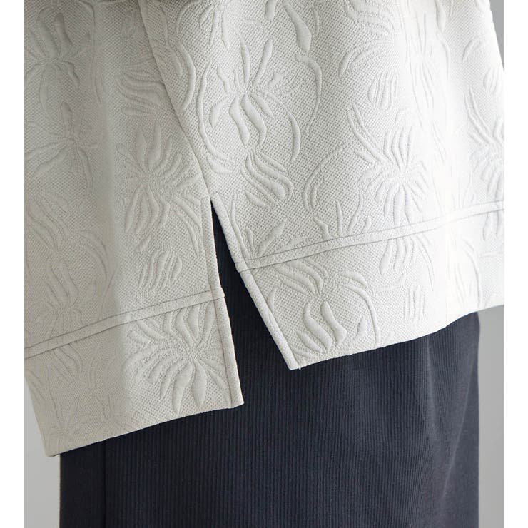 すっきり見え花柄ジャガードチュニック | Viola e Viola | 詳細画像15 