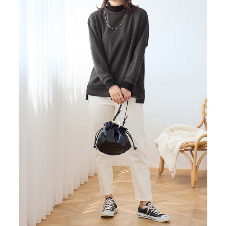 裏起毛ニットソーリブ切替トップス | Viola e Viola | 詳細画像15 