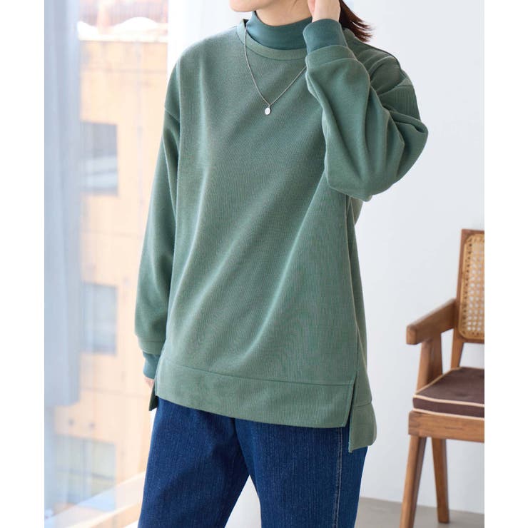 裏起毛ニットソーリブ切替トップス | Viola e Viola | 詳細画像16 