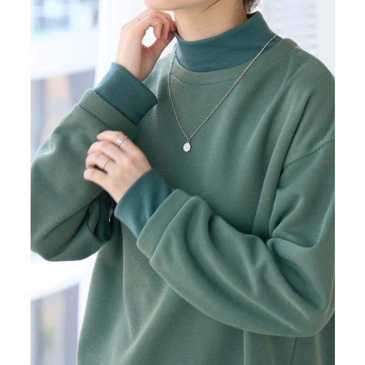 裏起毛ニットソーリブ切替トップス | Viola e Viola | 詳細画像17 