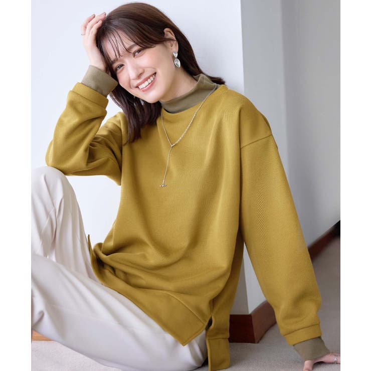 裏起毛ニットソーリブ切替トップス | Viola e Viola | 詳細画像5 