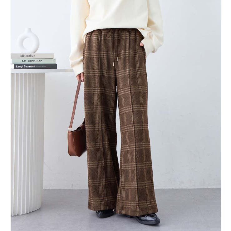 ブラウンケイチェック | 裏ファーストレートパンツ | Viola e Viola