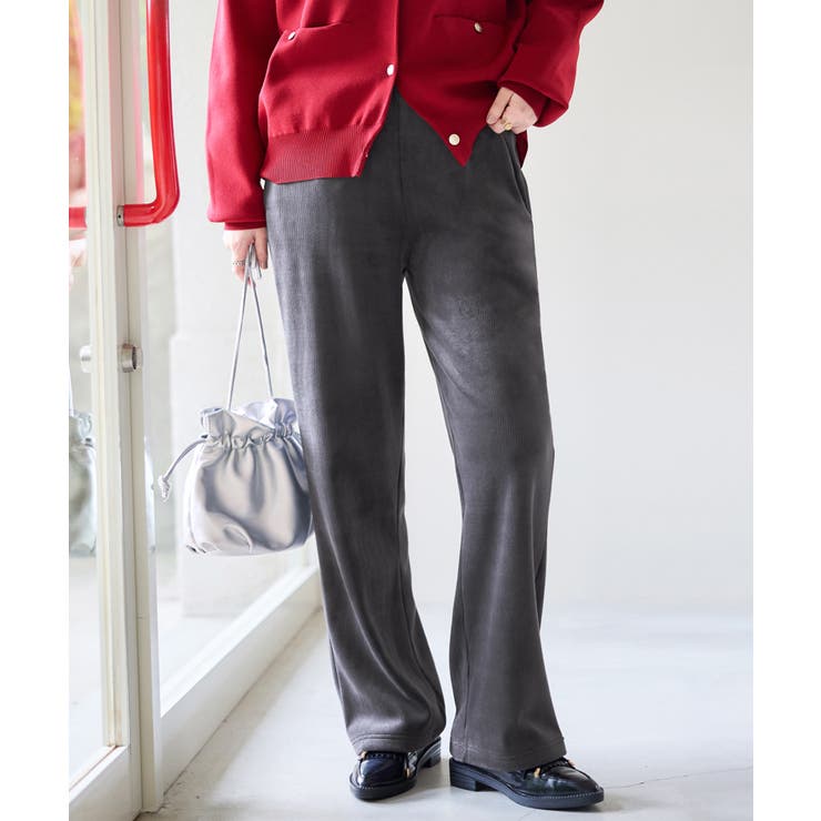 チャコール | 毛布のような温かさ楽ぽか裏ファーフレア | Viola e Viola