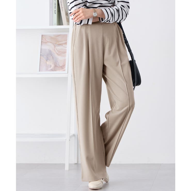 楽ちん！美脚見えセンタープレスワイドパン | alotta | 詳細画像18 