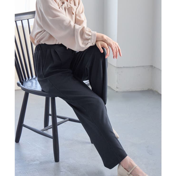 楽ちん！美脚見えセンタープレスワイドパン | alotta | 詳細画像10 