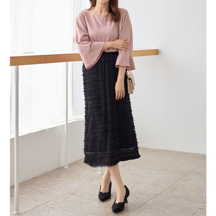 フレアースリーブ７分丈ブラウス | alotta | 詳細画像11 