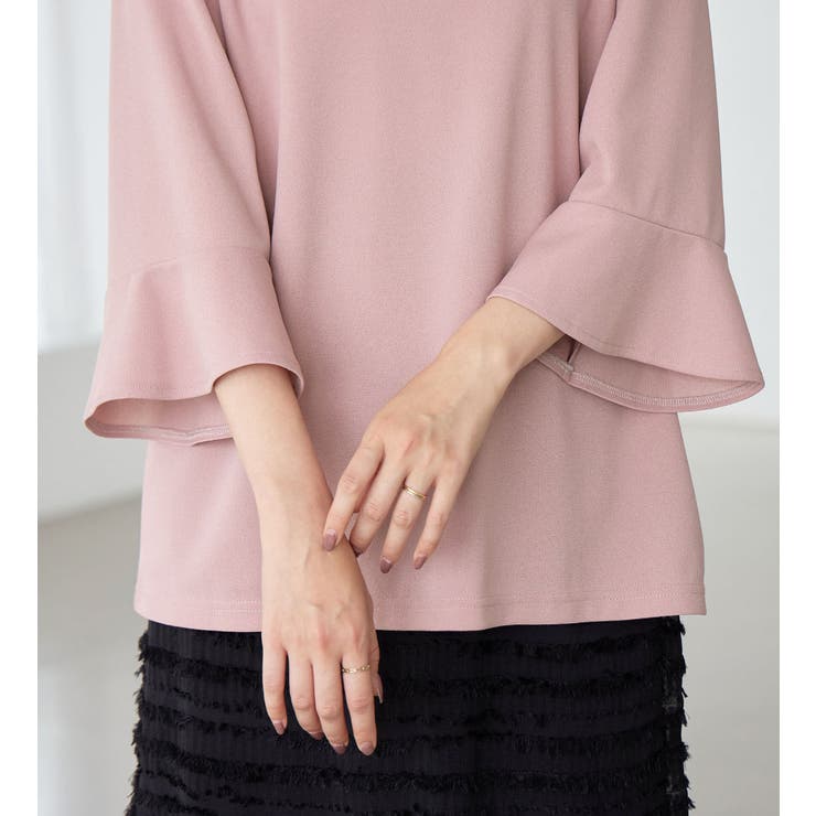 フレアースリーブ７分丈ブラウス | alotta | 詳細画像14 