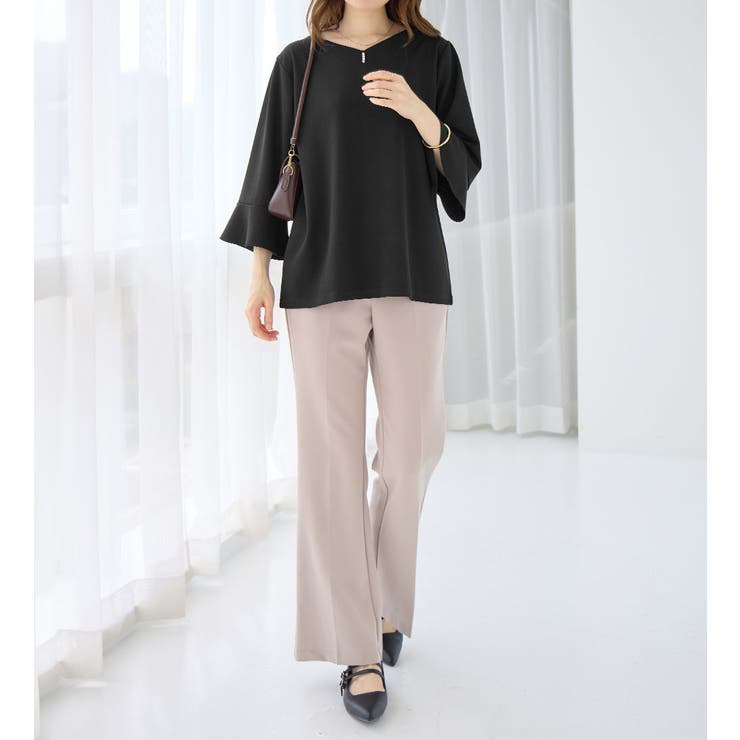 フレアースリーブ７分丈ブラウス | alotta | 詳細画像20 