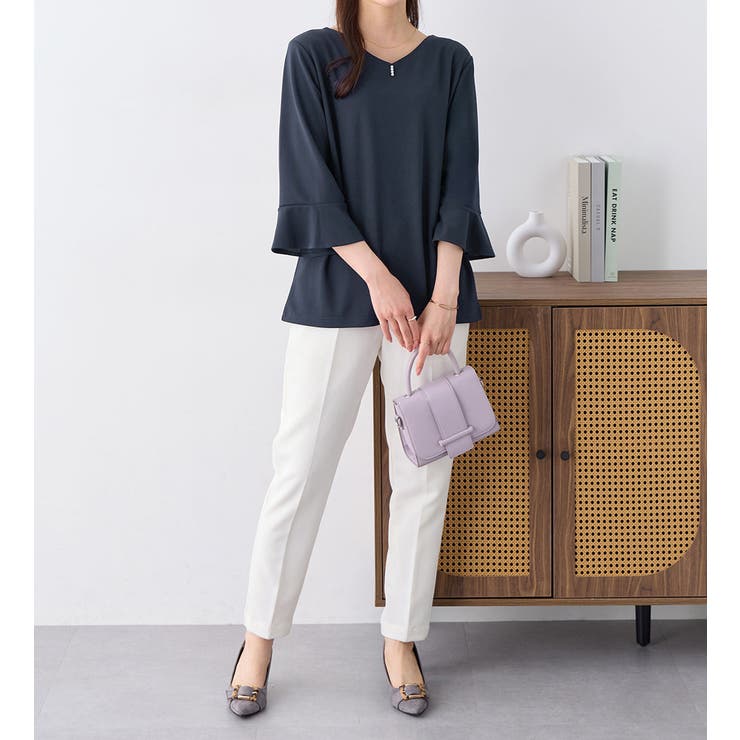 フレアースリーブ７分丈ブラウス | alotta | 詳細画像24 