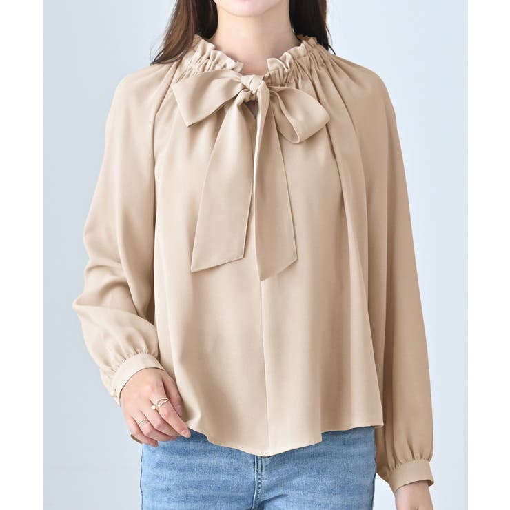 フリル衿ボウタイデザインブラウス | alotta | 詳細画像15 