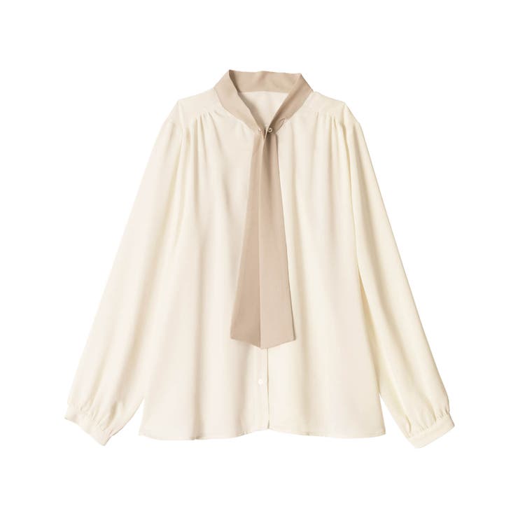 ３ＷＡＹピン付き配色ボウタイブラウス | alotta | 詳細画像25 