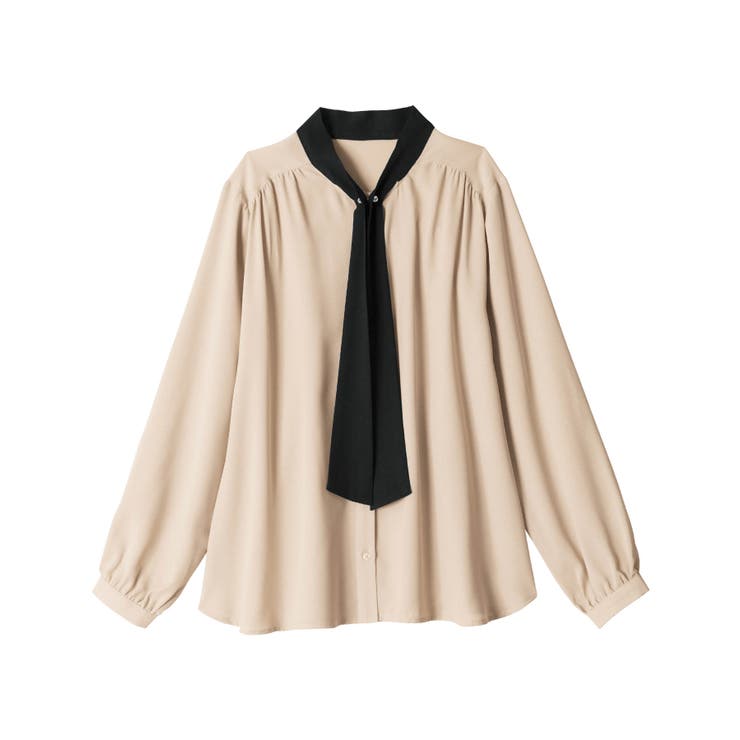 ３ＷＡＹピン付き配色ボウタイブラウス | alotta | 詳細画像26 