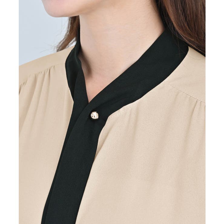 ３ＷＡＹピン付き配色ボウタイブラウス | alotta | 詳細画像6 