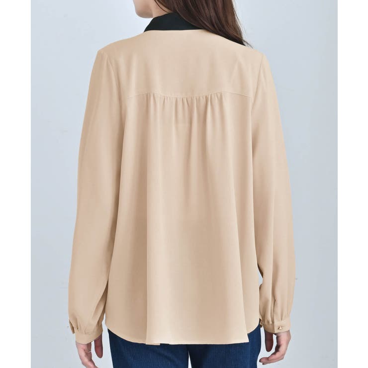 ３ＷＡＹピン付き配色ボウタイブラウス | alotta | 詳細画像8 