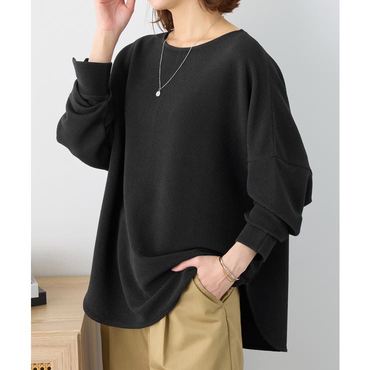 ブラック | ふくれジャガードドルマントップス | Viola e Viola